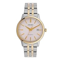 Seiko SRPH92K1 Men's Analogue Automatic Watch with Stainless Steel Strap, Silver-Gold, Bracelet