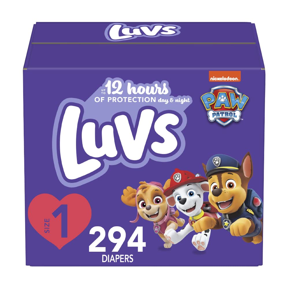 Luvs Pro Level Leak Protection Diapers Size 1 294 Count Economy Pack, Packaging May Vary