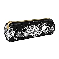 Canvas Simple Moon Moth Pattern Makeup Bag Cosmetic Holder Bag Office Storage Pouch
