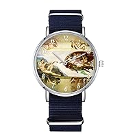 Creazione di Adamo Design Nylon Watch for Men and Women, The Creation of Adam Michelangelo Theme Wristwatch, Art Lover Gift