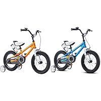 Royalbaby Freestyle Kids Bike 14 Inch Childrens Bicycle with Training Wheels Toddlers Beg & Kids Bike Boys Girls Freestyle BMX Bicycle with Training Wheels Kickstand Gifts