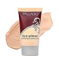 Rice Primer, Formulated with Natural Rice, Controls Oil on Your Skin and Locks in Makeup, Lightweight with a Smooth Matte Finish, Reduces Facial Shine, for All Skin Types, Beige, 0.71 Fl Oz