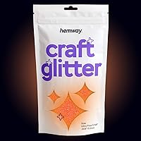 Hemway Glow in The Dark Glitter - Pink/Orange - for Epoxy Arts Crafts Tumblers Paper Glass Decorations DIY Projects - 1/128