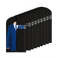 Garment Bags Suit Bags 24 x 43 Inch, 9 Packs Garment Covers for Hanging Clothes on Closet or Travel, PEVA (70GSM) Suit Covers for Storage Suits, T-shirts and Jackets