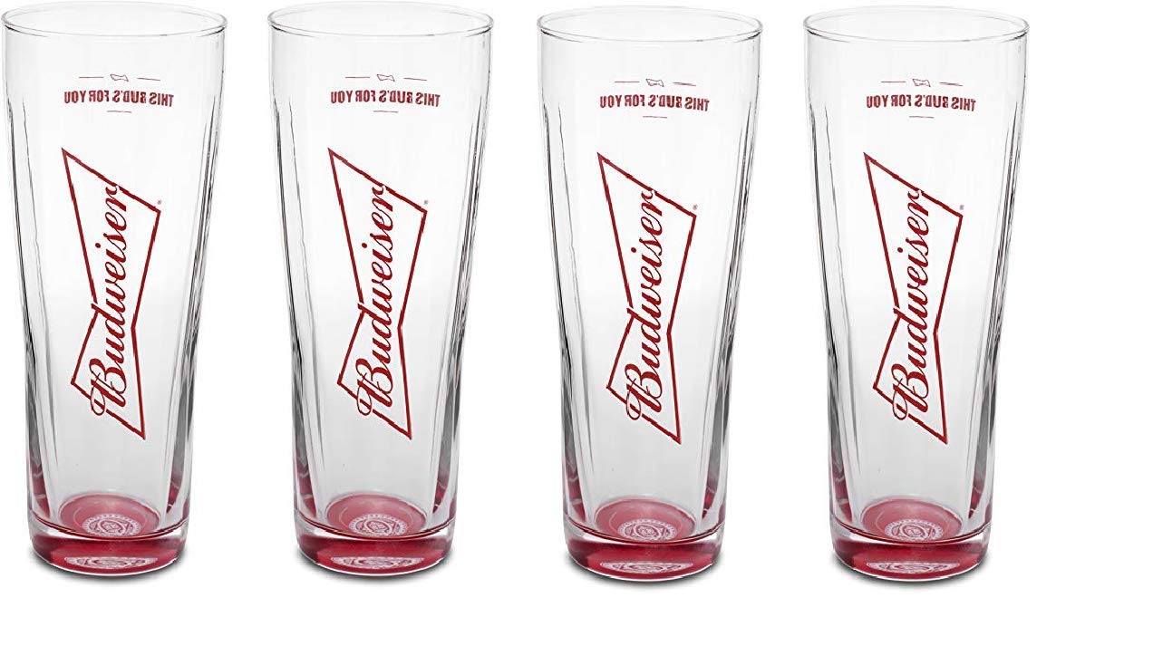 Budweiser Signature Glass - 16 Ounce - Set of 4