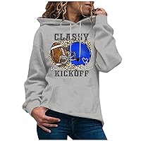 Fall Hoodies for Women Casual Drawstring Long Sleeve Fashion Graphic Sweatshirt Loose Fit Lightweight Pullover Tops