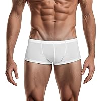 Mens Hammock Pouch Underwear Boxer Briefs Trunks Jockstrap Bulge Enhancement Athletic Supporters for Men Boyshort