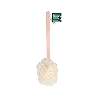 2-in-1 Bath Brush, Shower Loofah with Ergonomic Handle, Cleans Hard-to-Reach Areas, Cleansing & Exfoliating, Recycled Netting, Perfect for Men & Women, Vegan & Cruelty-Free, 1 Count