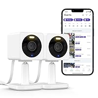 Cam OG Indoor/Outdoor 1080p WI-Fi Smart Home Security Camera with Color Night Vision, Built-in Spotlight, Motion Detection,2-Way Audio, Compatible with Alexa & Google Assistant,White (Pack of 2)