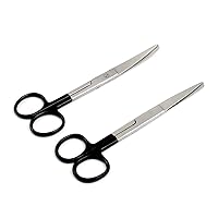 OdontoMed2011 Lot of 2 Pieces Operating Scissor, Sharp/Blunt, Straight & Curved, 5.5