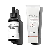Vitamin Duo - Vitamin C 23% Serum + VItamin E SPF 50+ Daily Sunscreen, Brighten, Hydarate, and Protect Skin from UVA and UVB Rays, No Whitecast, Korean SKincare