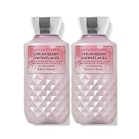 Bath and Body Works Strawberry & Snowflakes Super Smooth Body Lotion Sets Gift For Women -2 Pack (Strawberry & Snowflakes), 8 Fl Oz (Pack of 2), 8.0 ounces, 16.0 Fl Oz