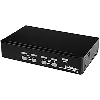 StarTech.com 4-Port KVM Switch OSD - 1U Rackmountable KVM Switch - USB and PS/2 - 1920 x 1440 - 1U