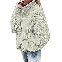 Womens Hooded Sweatshirt Knit Stand Collar Long Sleeve Pullove Sport Cute Hoodies for Women