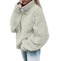 Oversized Sweatshirt for Women Solid Color Turtleneck Long Sleeve Pullove Oversize Pullover Hoodies for Women