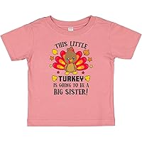 inktastic This Little Turkey is Going to Be a Big Sister Baby T-Shirt