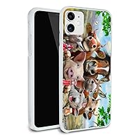 Farm Selfie Horse Pig Chicken Donkey Cow Sheep Protective Slim Fit Hybrid Rubber Bumper Case Fits Apple iPhone 8, 8 Plus, X, 11, 11 Pro,11 Pro Max