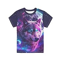 Girls Boys Tees Graphic T-Shirt Short Sleeve Shirts Pullover Top for Kids Summer Clothes 3-16