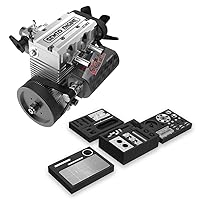 Newcomer Engine Model Assembly Kit, 7.0cc Mini Inline Double-Cylinder Four-Stroke Air-Cooled Nitro Interal Combustion Engine Model Kit That Works, KIT Version