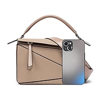Womens Geometric Design Handbags, 9.6x4.1x6.7in Lychee Grain Crossbody Bag Mini Top Handle Bag for Mother's Day Gift