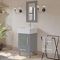 Complete 18-inch Vanity Set with Polished Chrome Plumbing