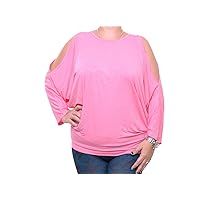 Lauren Ralph Lauren Womens Shuvanna Cold Shoulder Casual Top Pink XL