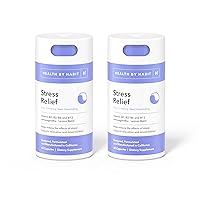 Health By Habit Stress Relief Supplement 2 Pack (120 Capsules) - Vitamin B, Zen, Lemon Balm, Supports Relaxation, Mood Balance, Reduce Stress, Non-GMO, Sugar Free (2 Pack)