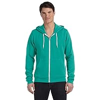 Bella Canvas Men's 3739 Unisex Poly-Cotton Fleece Full-Zip Hoodie