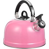 Kettles,Stove Top Whistlitea Kettle Stainless Steel Sounditeapot Anti Hot Water Boilikettle Coffee Pot with Cool Touch Handle Office Utensils/Pink