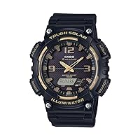 Casio Men's AQ-S810W-1A3VCF Tough Solar Analog Display Quartz Black Watch
