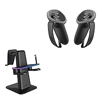 KIWI design Charging Dock and Controller Grips Compatible with Meta Quest 3