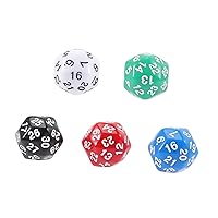 5pcs Number Dice Children’s Toys Childrens Toys Kids Toys 30-Sided Dice Play Game Dice Entertainment Supplies Dice Game Props Dice Plaything Acrylic Multi-Faceted 3D Board Game