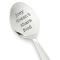 Funny Gift for Friends | Joey Doesn't Share Food - Engraved Spoon | Christmas Birthday Gift for Teen Boy Girl | Friends TV Show Gifts for Kids | Friendship Day Gifts - 7inch