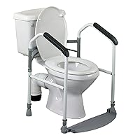 Homecraft Buckingham Foldaway Toilet Surround, Padded Toilet Grab Bars, Bathroom Handrail with Adjustable Height, standard Alone Device, Toilet Safety Frame for Eldery, Handicapped, and Disabled Aid