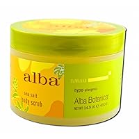 ALBA BOTANICA BODY SCRUB,SEA SALT, 14.5 OZ