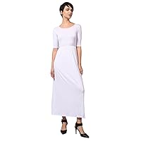 NE PEOPLE Women’S Short Sleeve Scoop Neck Plain Maxi Dress, Made in The USA