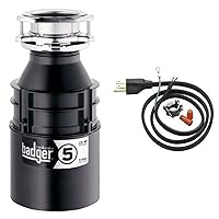 InSinkErator Badger 5 1/2 HP Food Waste Disposer and Power Cord Kit