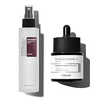 COSRX Morning Skincare Routine- Daily Essenctial Galactomyces Balacing Esesnce & Niacinamide 15% Serum to Improve Rought Skin and Minimize Pores, Korean Skincare