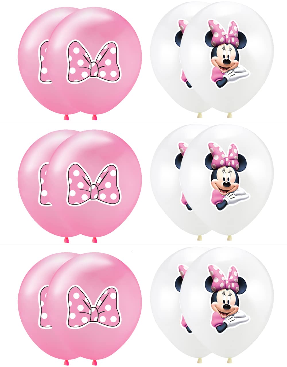 18pcs Minnie Mickey Mouse Birthday Party Balloons, Minnie Mickey Mouse Party Balloons Kids Party Supplies Decorations Favors (Balloons 18pcs)