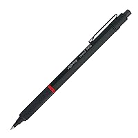 Rapid Pro Retractable Ballpoint Technical Drawing Pen, Medium Point, Blue Ink, Black Full-Metal Body