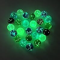 30 Marbles Glow in The Drak,is A Cool Glass Marbles,Can Be Used with Marble Run for Kids(1.6cm/0.63Inch)
