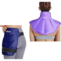 REVIX Reusable Cold Pack for Hip Replacement After Surgery and Ice Pack for Neck and Shoulders Upper Back Pain Relief