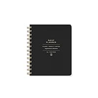 Fringe Stdio Non-Dated Daily Planner, 160 pages, twing ring spiral binding, SE STANDARD BLACK (877003)