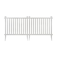 Zippity Outdoor Products ZP19037 No Dig Baskenridge Semi-Permanent Vinyl Fence, White (36in H x 42in W)- (Pack of 2)
