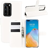 Case for iPhone 13/13 Mini/13 Pro/13 Pro Max, Flip Wallet Leather Case with Card Slot with TPU Shell Kickstand Magnetic Closure (Color : White, Size : 13pro 6.1
