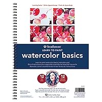 Strathmore 25-151 200 Learning Series Watercolor Basics Pad White, 9-x-12-Inch