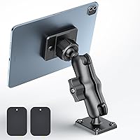 OHLPRO Magnetic Car Tablet Holder-Heavy Duty Drill Base, Suitable of iPad Pro Mini Air, Samsung Galaxy Tab, Kindle Fire HD, Switch and Phones.