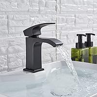 Faucets,Basin Mixer Tap Newly Fashion Style Bath Basin Brass Faucet,Basin Sink Faucet,Bathroom Crane Cold and Hot Water Mixer Taps for Bathroom Kitchen/Black