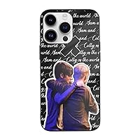 XP-LR Sam and Colby iPhone Case Compatible with iPhone 14 Full Series Printed TPU Plus Tempered Glass Phone Case IP14 Pro Max-6.7in