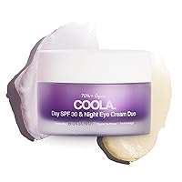COOLA Organic Day and Night Eye Cream Face Moisturizer with SPF 30, Dermatologist Tested Face Sunscreen with Plant-Derived BlueScreen Digital De-Stress Technology, 0.8 Fl Oz